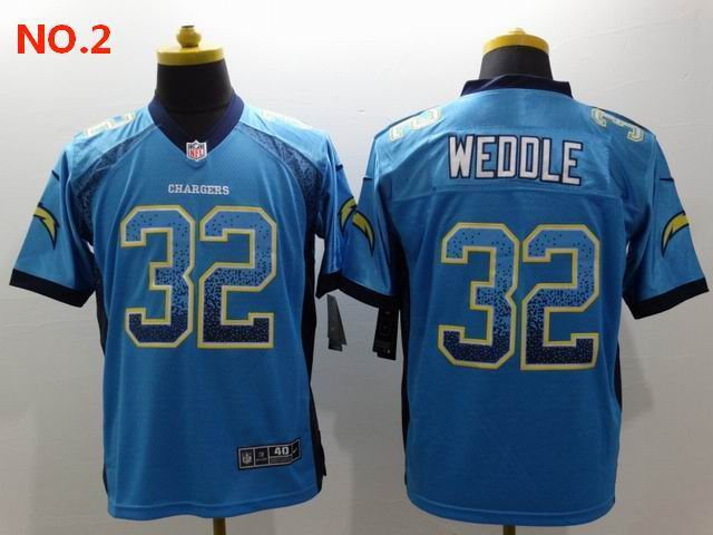 Men's Los Angeles Chargers #32 Eric Weddle Jersey NO.2;